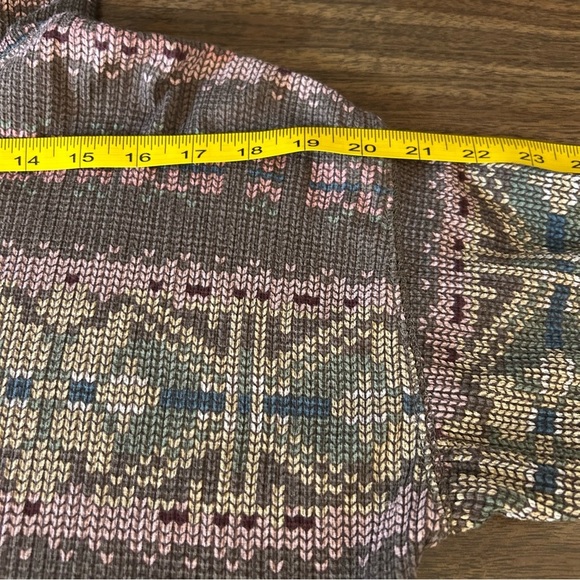 ❤️Chaps Brown and Pink Patterned Sweater XS - Picture 7 of 10